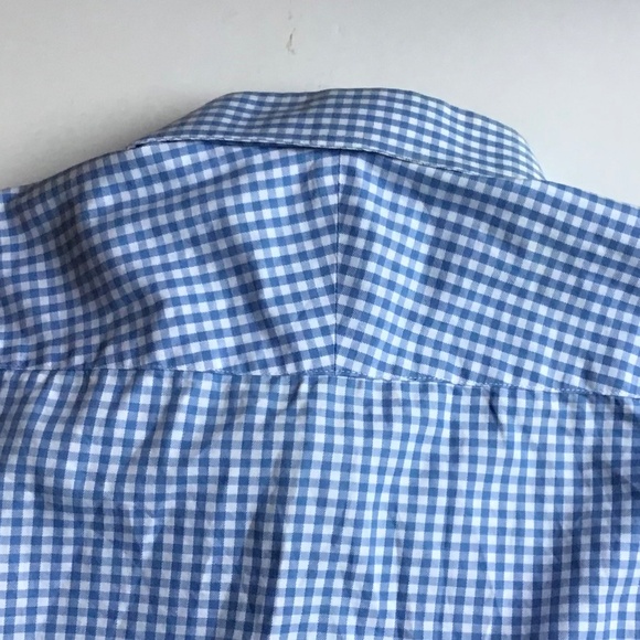 Nordstrom blue checkered dress cotton shirt Sz 1 8 made in Vietnam 🇻🇳 - Picture 13 of 13